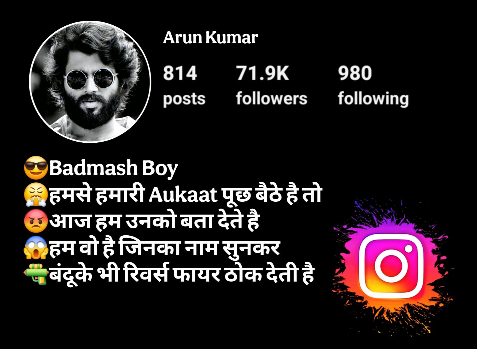 Badmashi Bio For Instagram