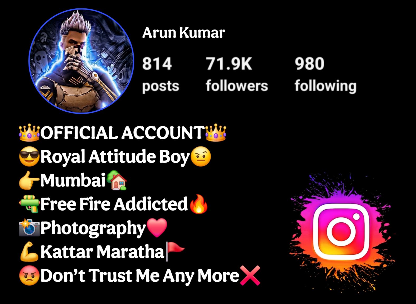 Free Fire Bio For Instagram