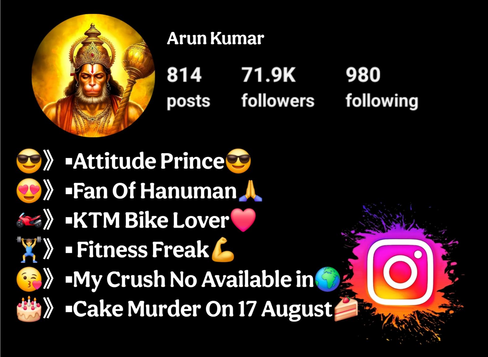 Hanuman Ji Bio For Instagram