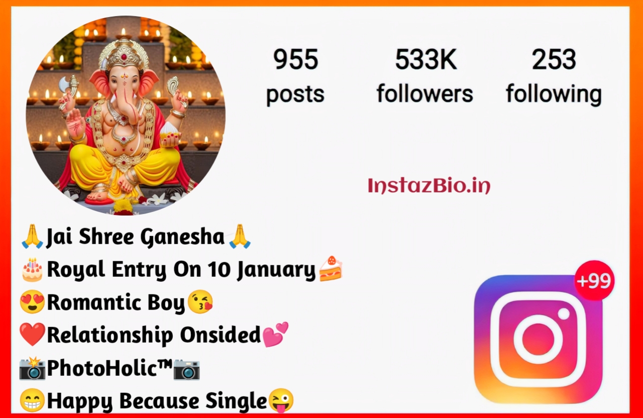 Ganpati Bappa Bio For Instagram