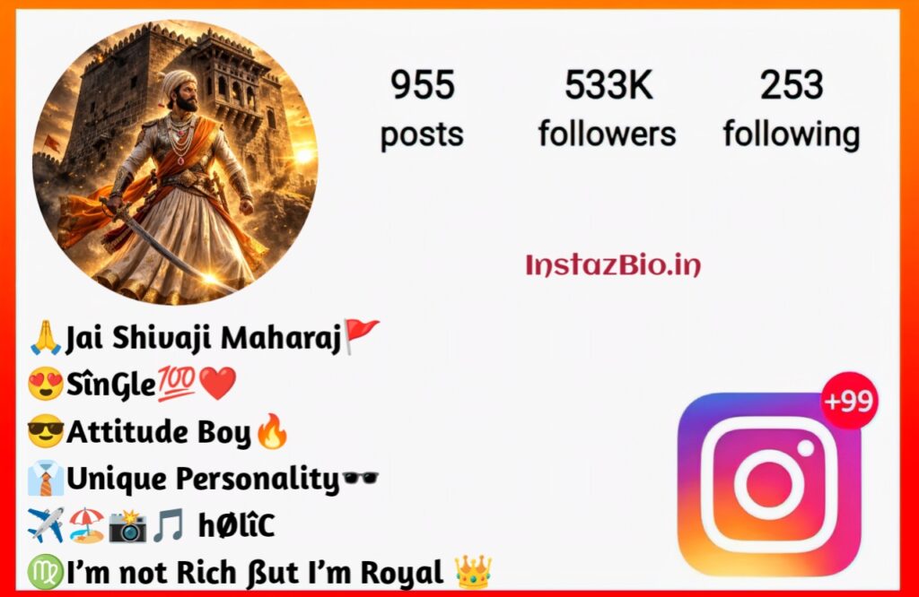 Instagram Bio For Shivaji Maharaj